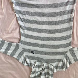 Abercrombie long sleeve stripped shirt with hood